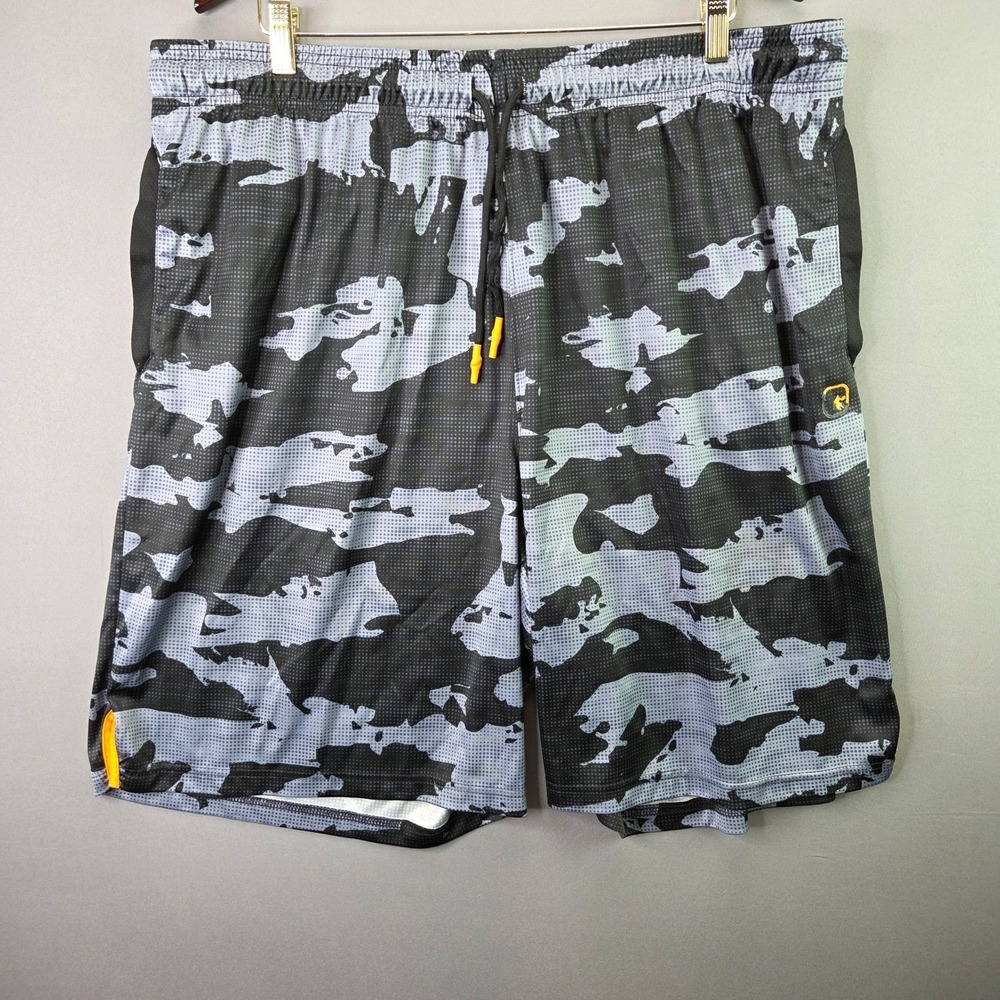 AND1 Basketball Shorts Camo Grey Black 3XL Big & Tall Mesh Athletic Gym 1463